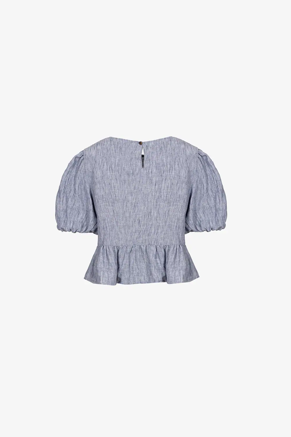 Áo babydoll denim tay phồng