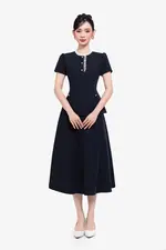 Chân váy công sở chữ A dáng midi