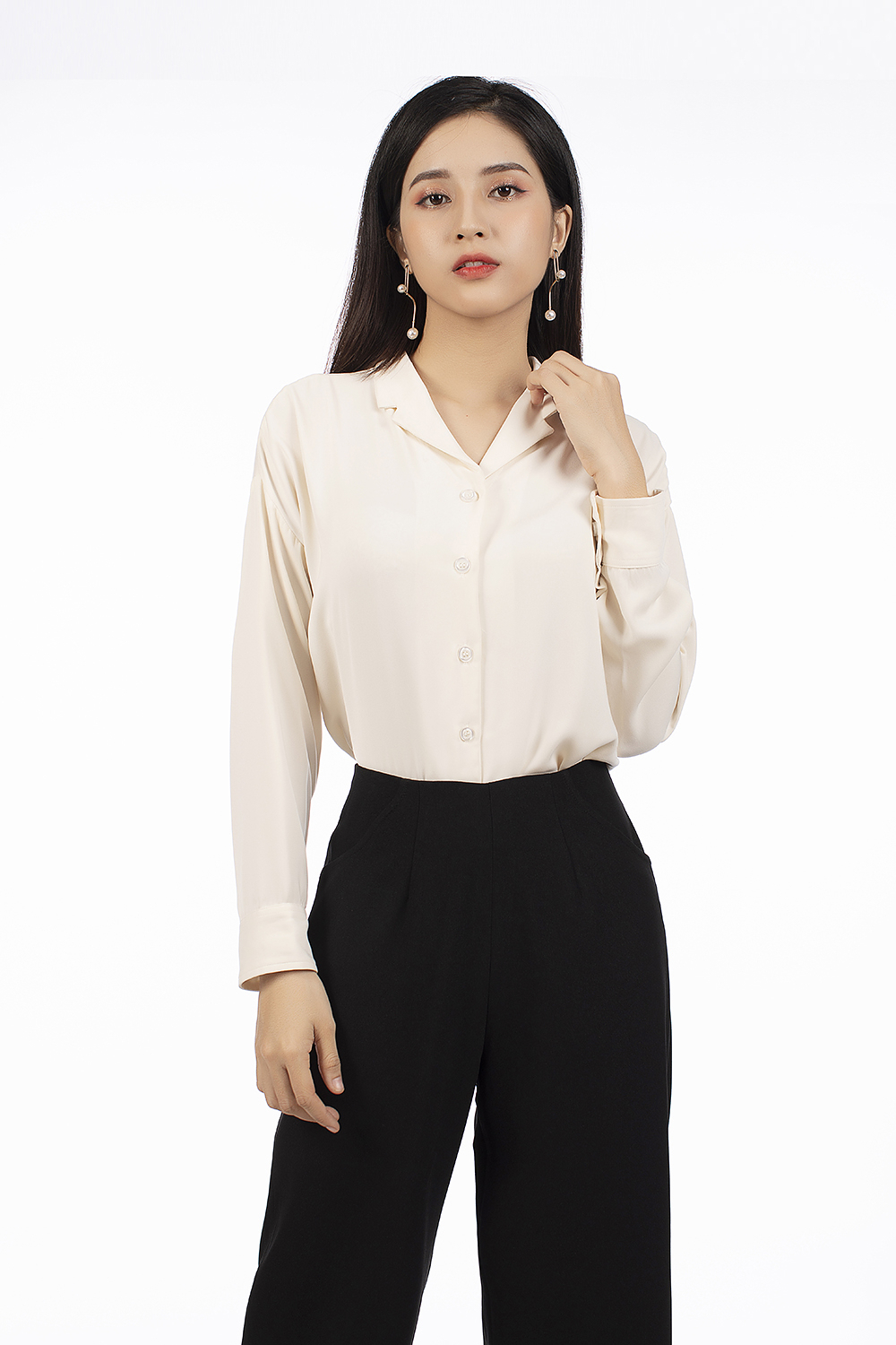 Quần tây công sở nữ ống suông 