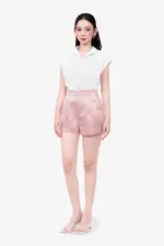 Quần short nữ tafta màu hồng