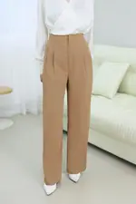 Quần tây công sở ống suông khóa kéo trước