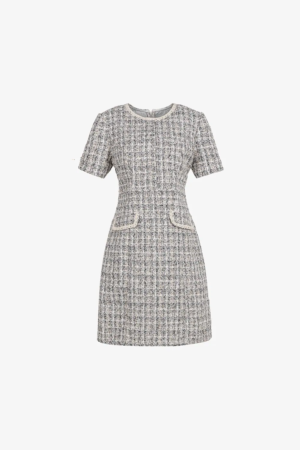 Đầm tweed công sở dáng chữ A