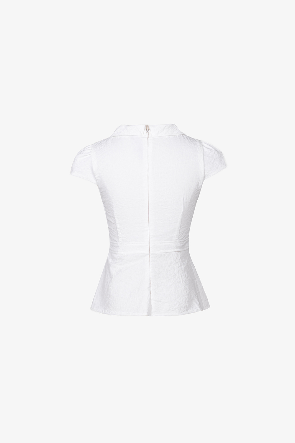 Áo kiểu peplum công sở màu trắng