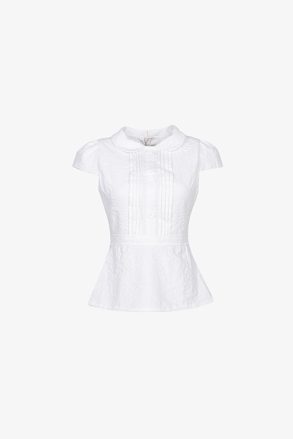 Áo kiểu peplum công sở màu trắng