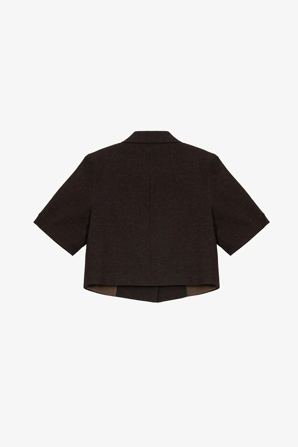 Áo khoác blazer ngắn tay màu nâu