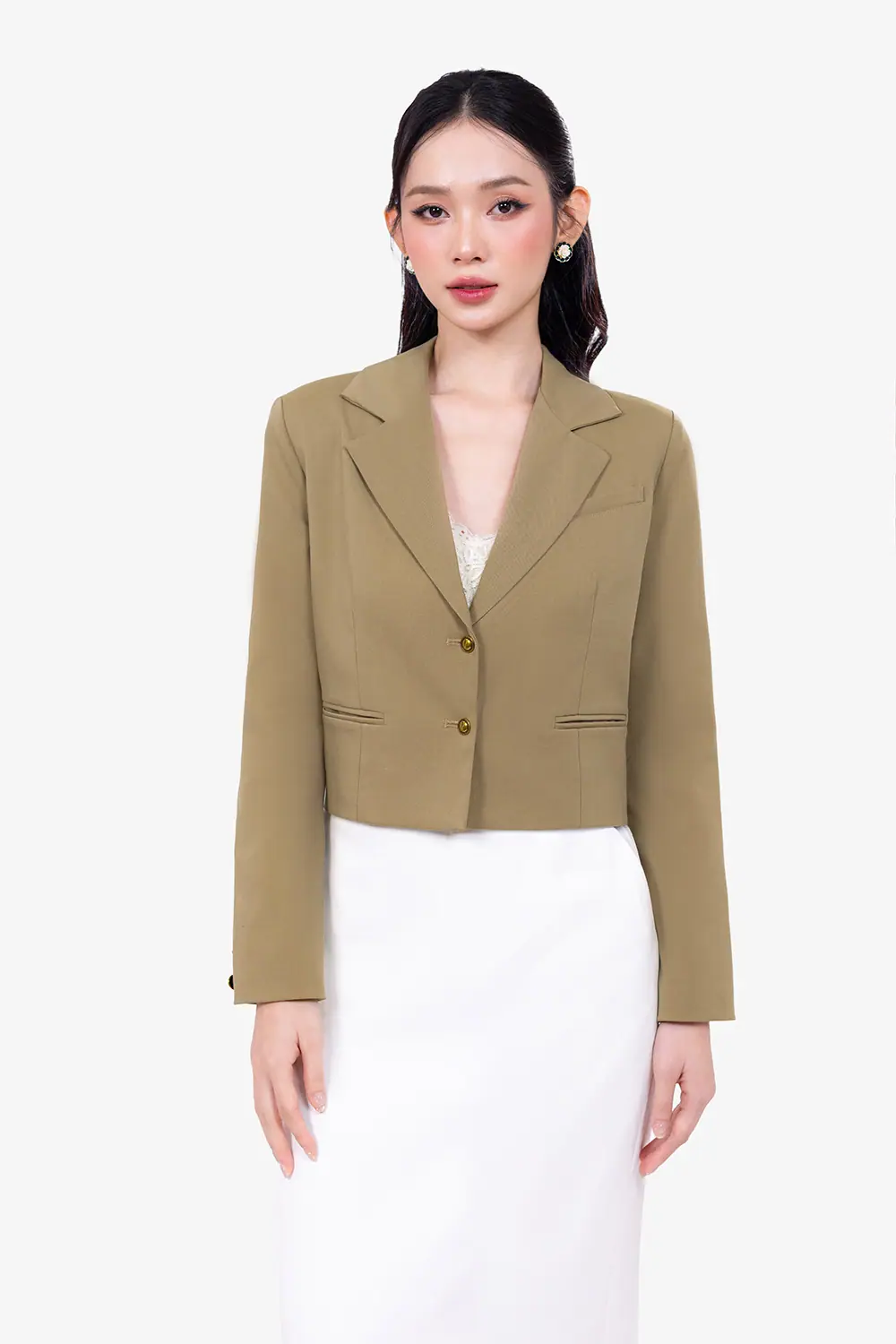 Áo khoác blazer nữ dáng croptop