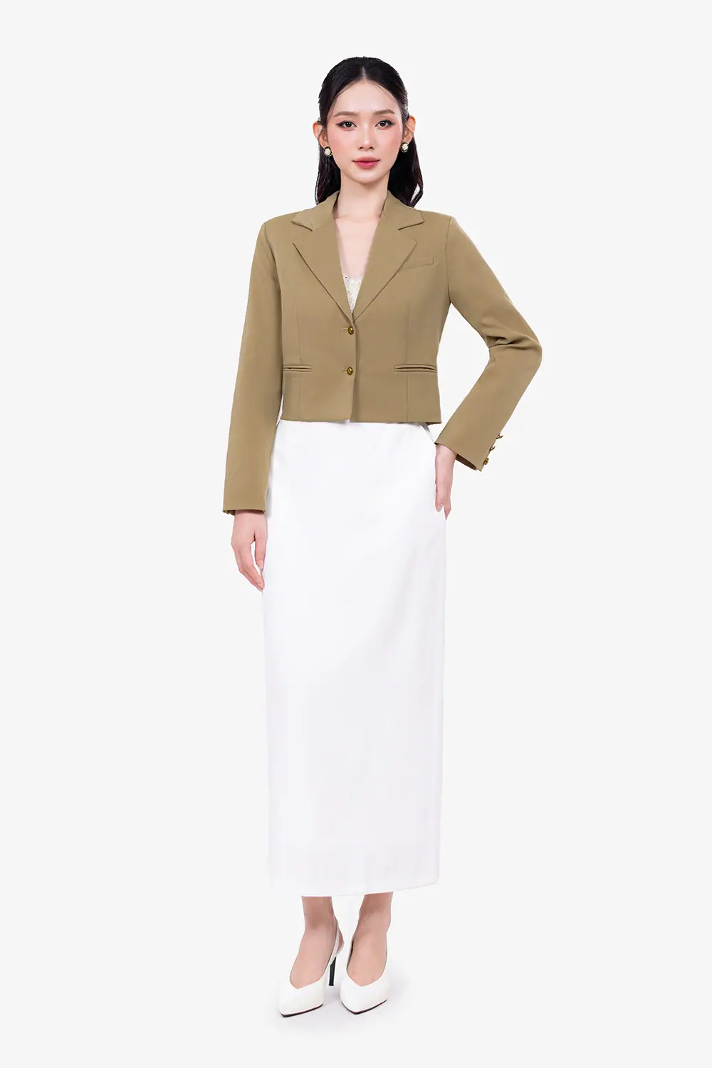 Áo khoác blazer nữ dáng croptop