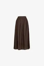 Chân váy linen dáng xòe dài