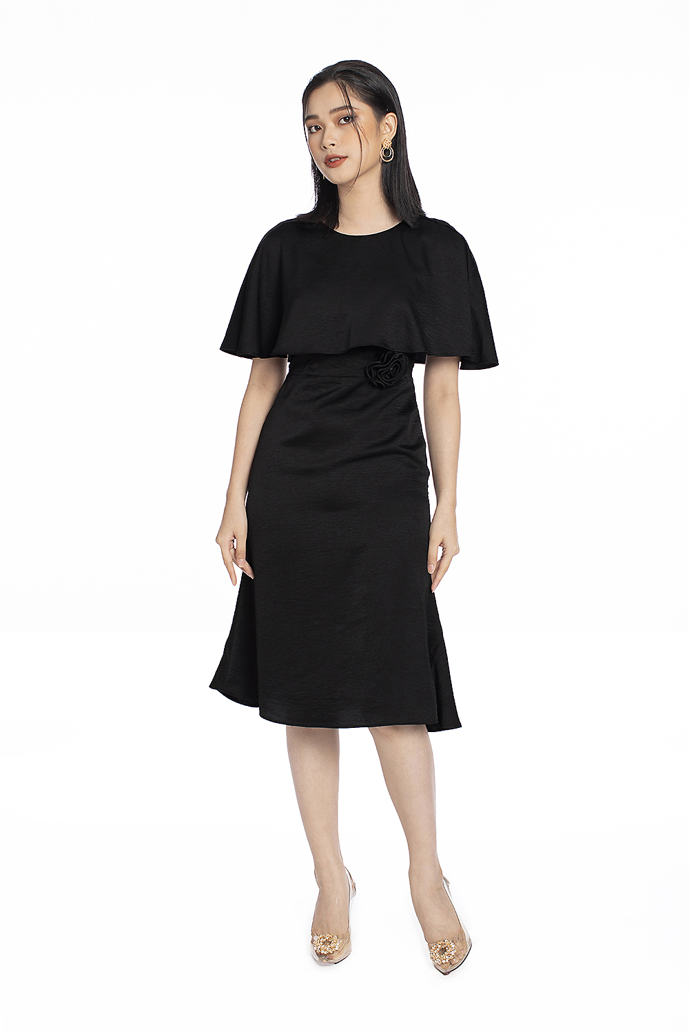 Đầm đi tiệc dáng dài nhấn eo 