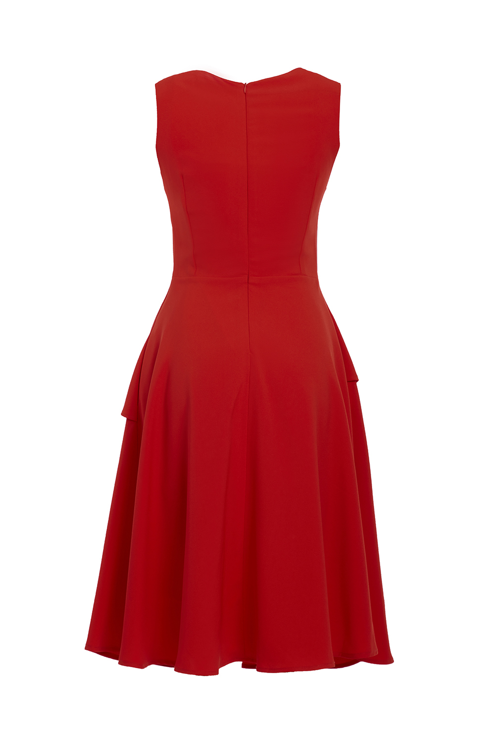 Đầm xòe peplum sát nách 