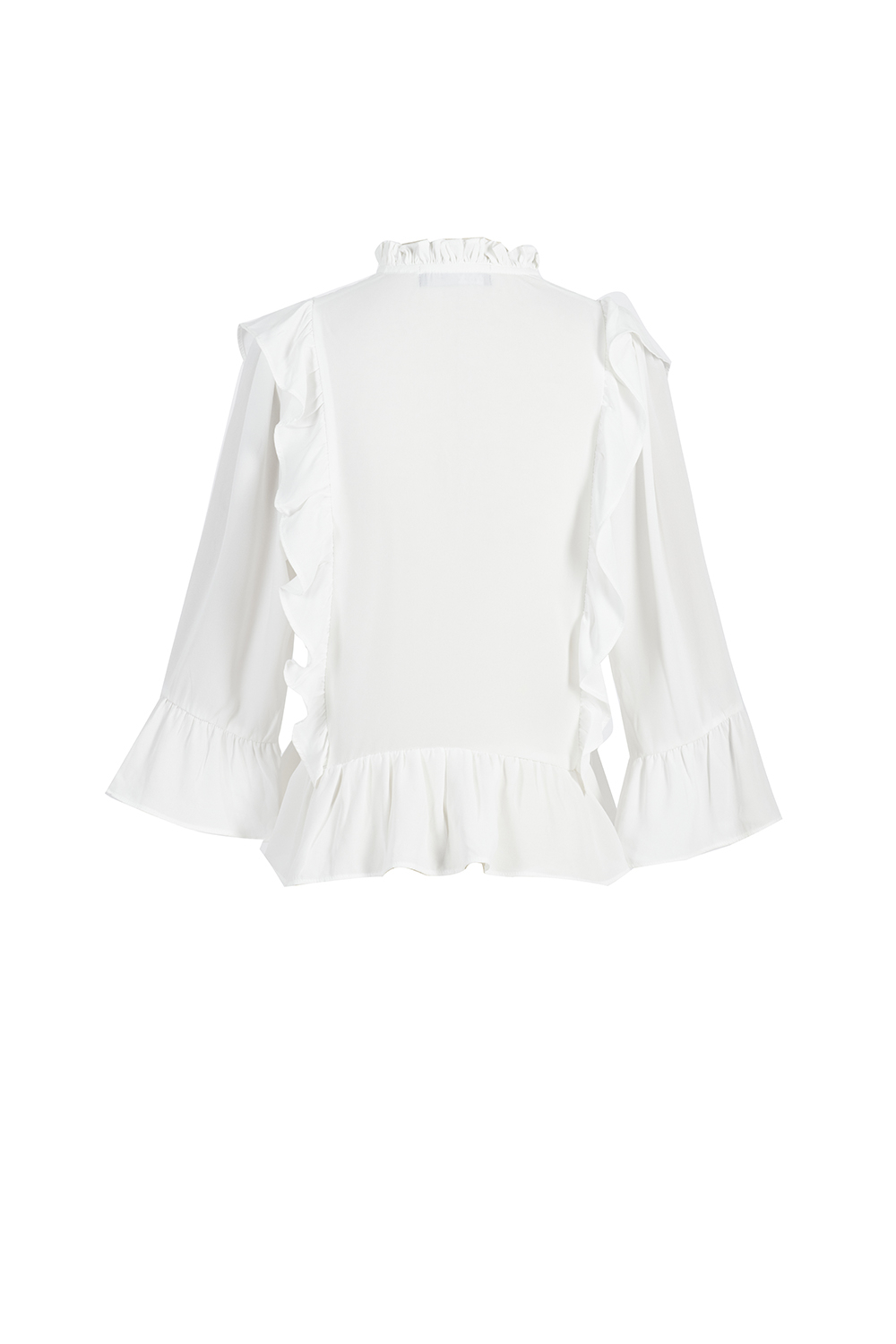 Áo sơ mi trắng viền bèo 