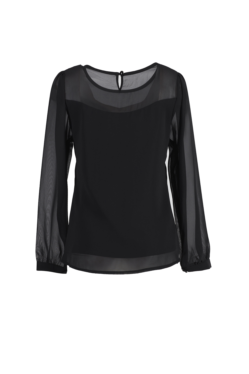 Áo voan đen tay dài 