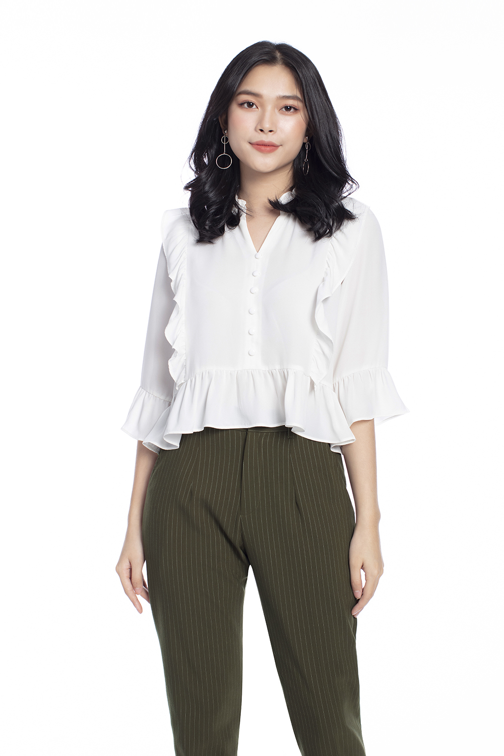 Quần tây công sở kẻ sọc 