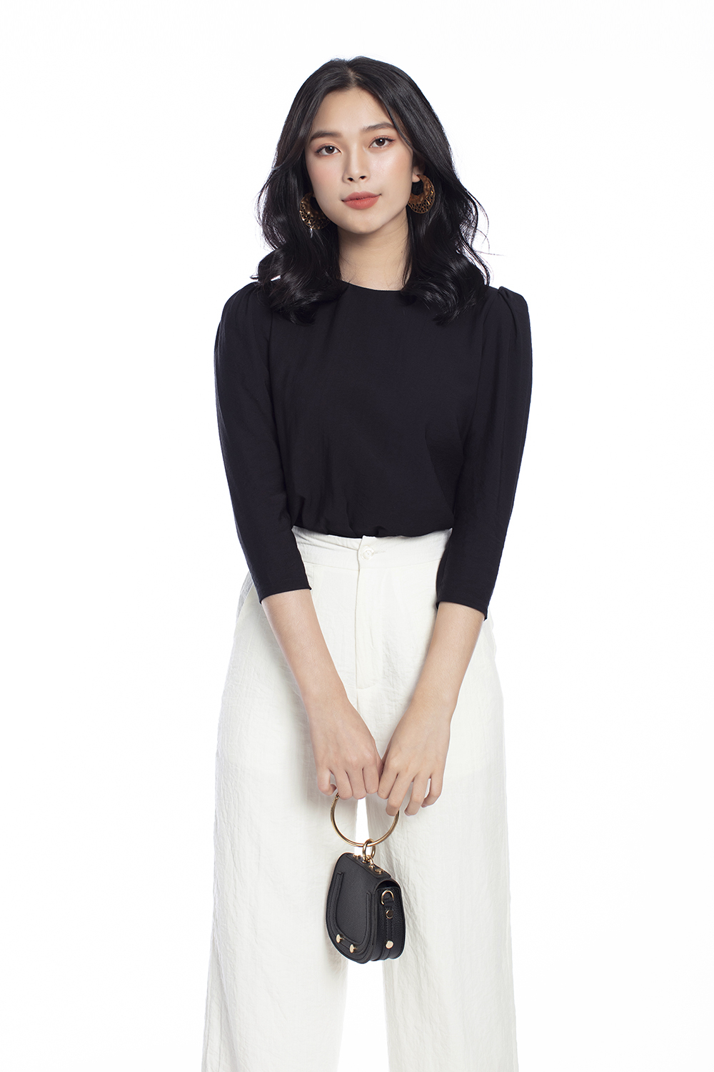 Quần ống suông trắng 