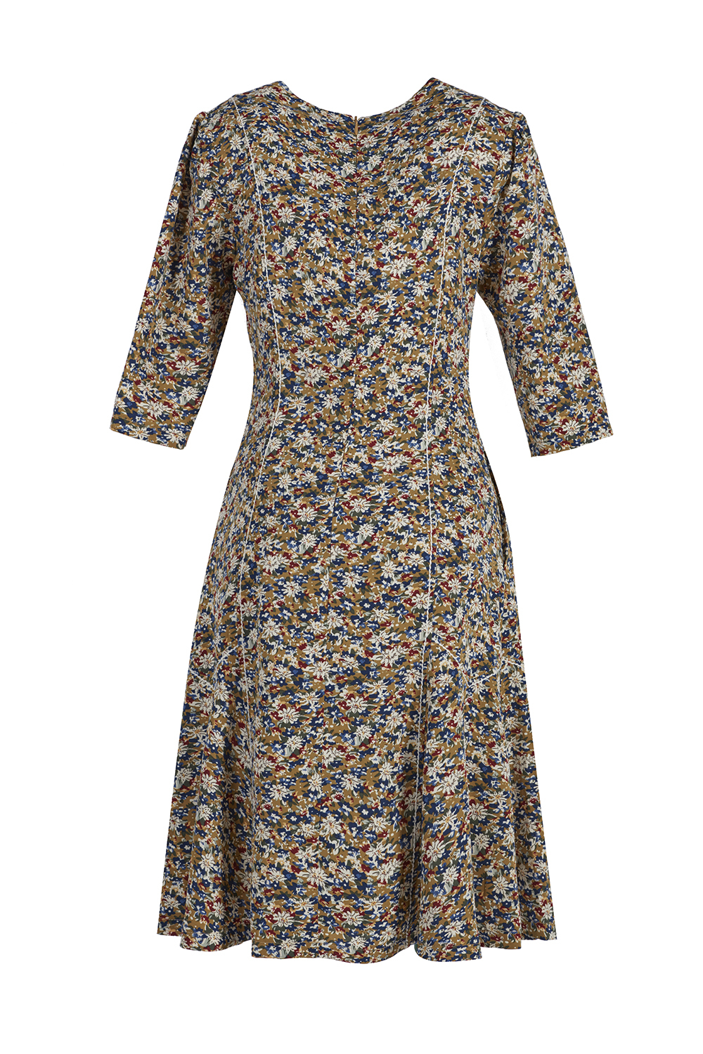 Đầm đuôi cá họa tiết hoa tay lỡ 