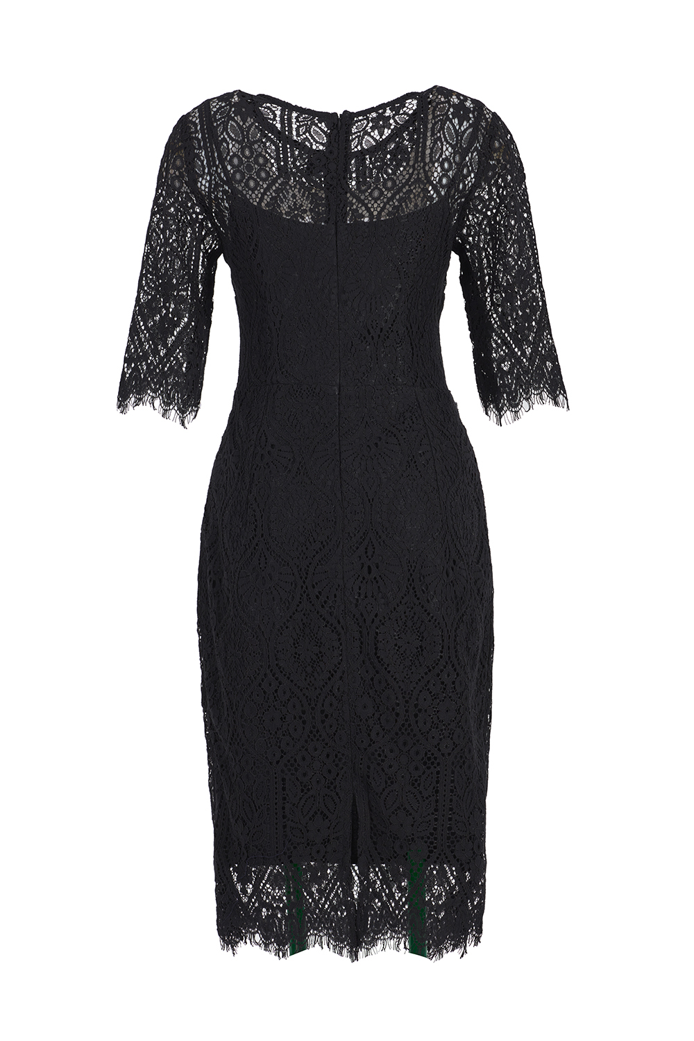 Đầm ren đen đính hoa 