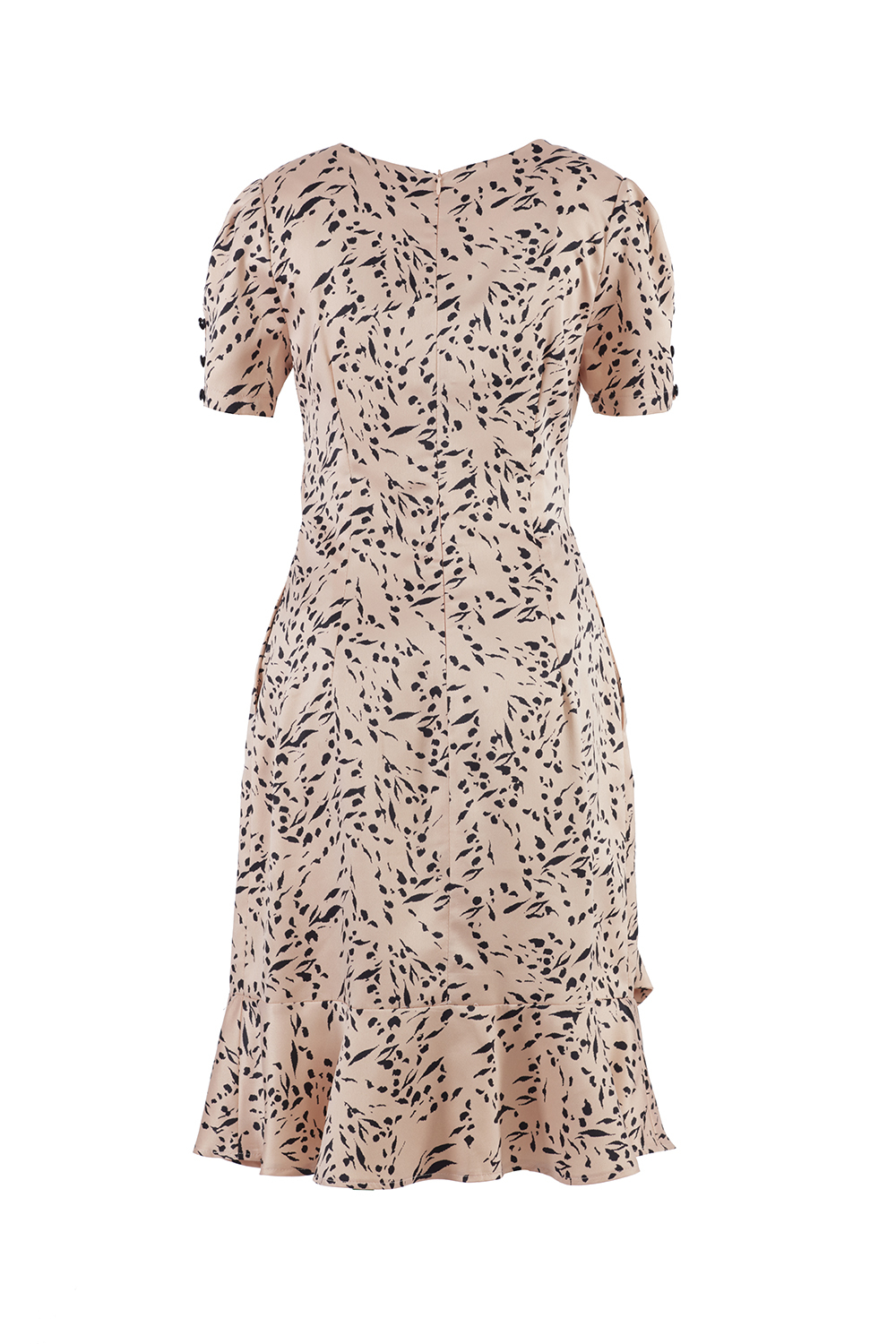 Đầm họa tiết đuôi cá viền bèo 