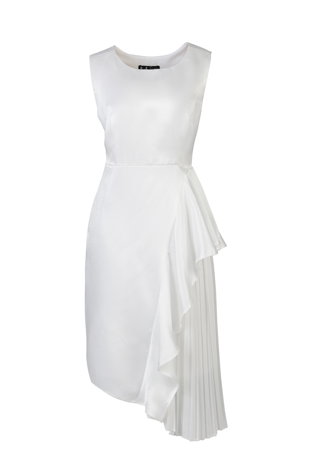 Đầm chữ A tùng xếp ly phối bèo 