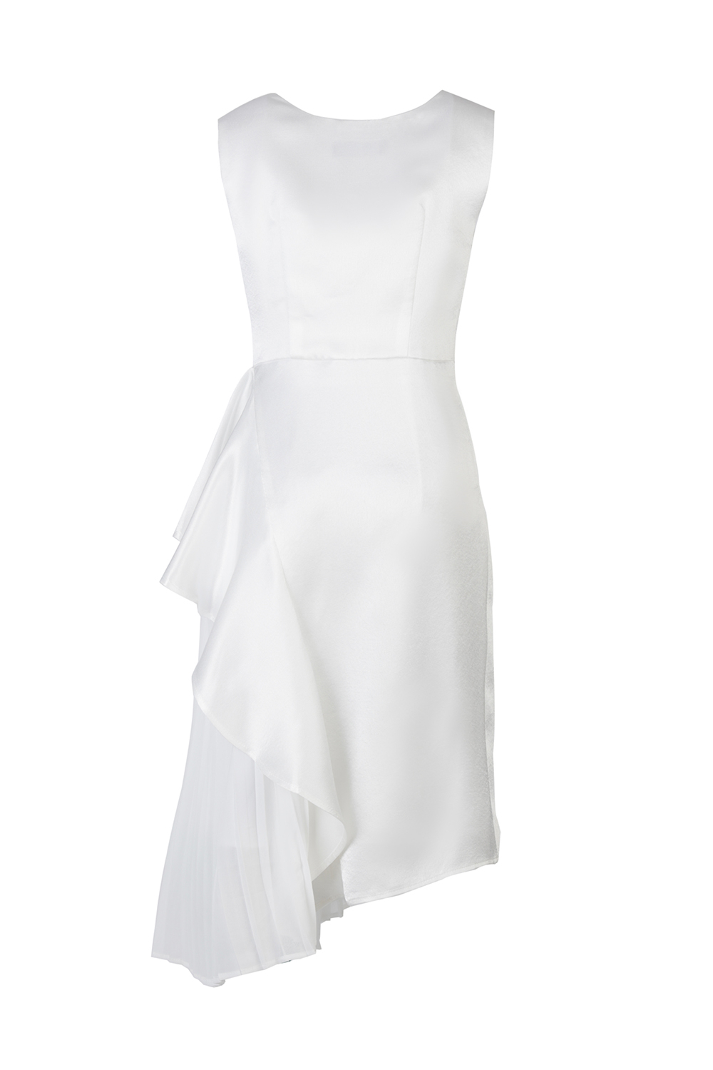 Đầm chữ A tùng xếp ly phối bèo 