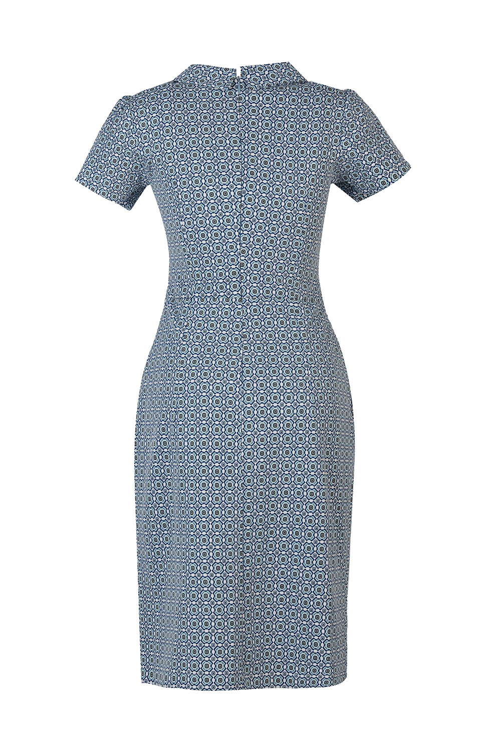 Đầm ôm body đính nút cổ đan tông 