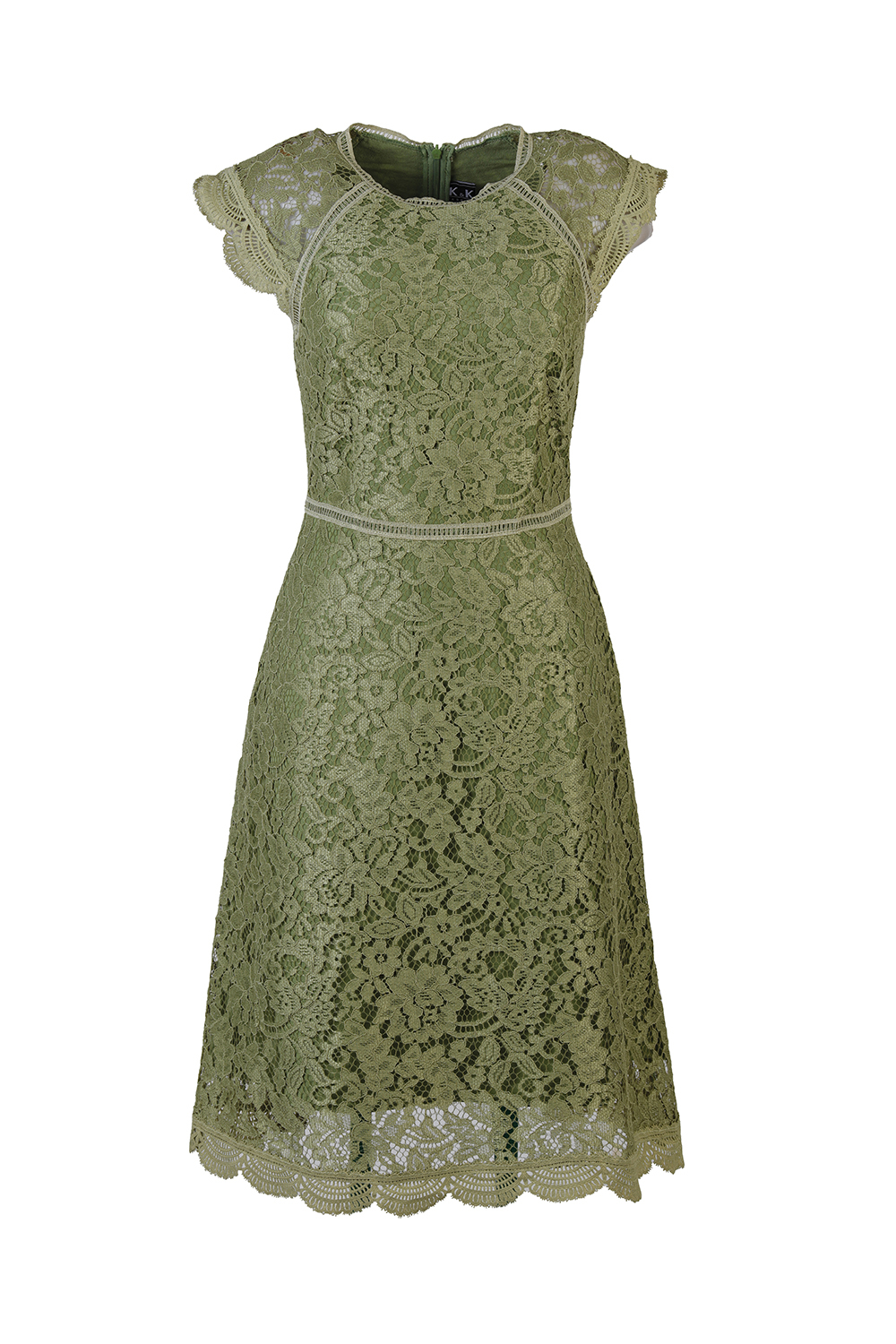 Đầm ren dáng xòe tay con 