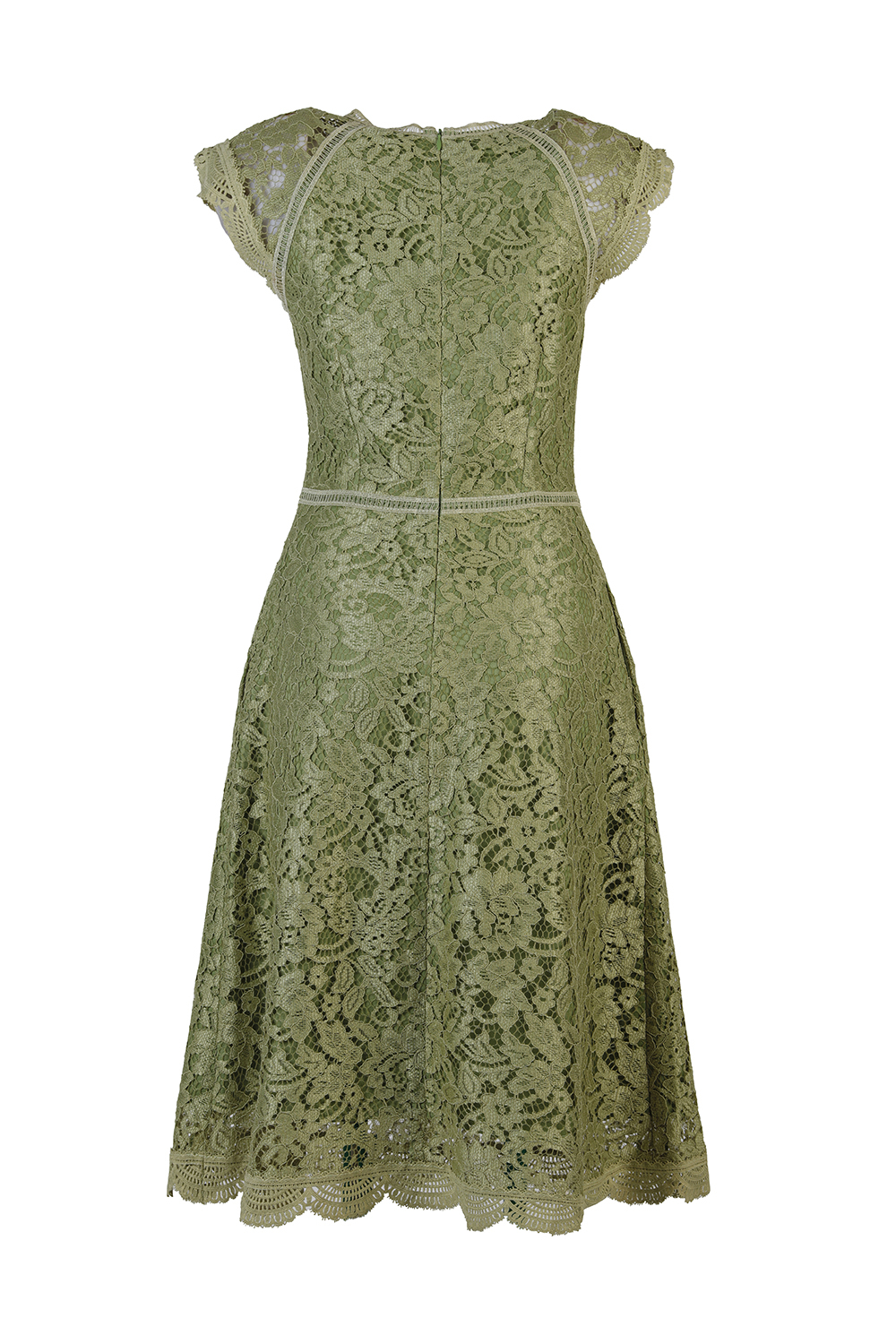 Đầm ren dáng xòe tay con 