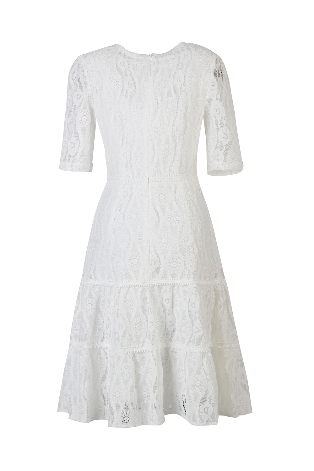 Đầm ren xòe tay lửng 