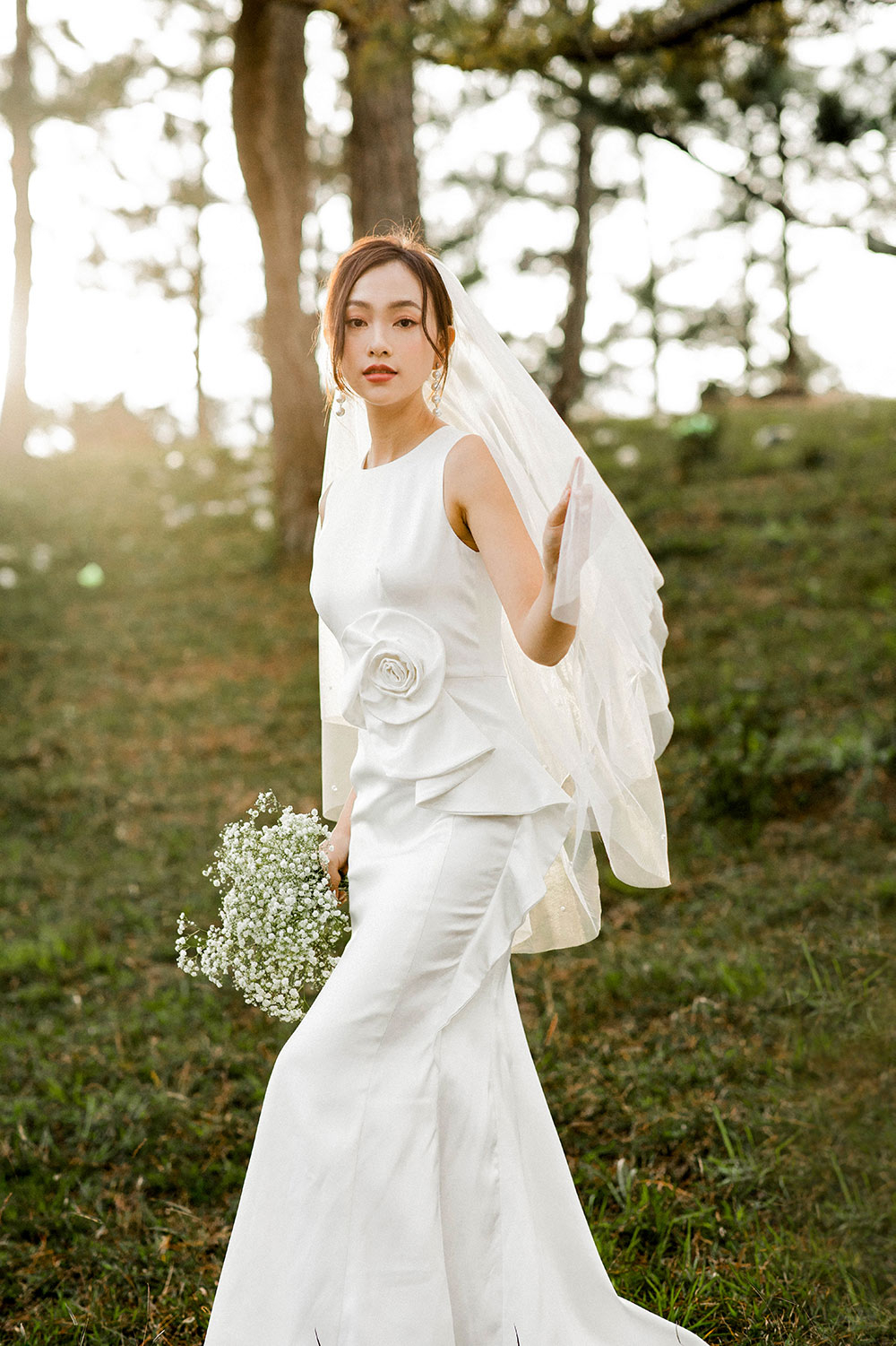 Đầm dự tiệc đuôi cá dáng dài 