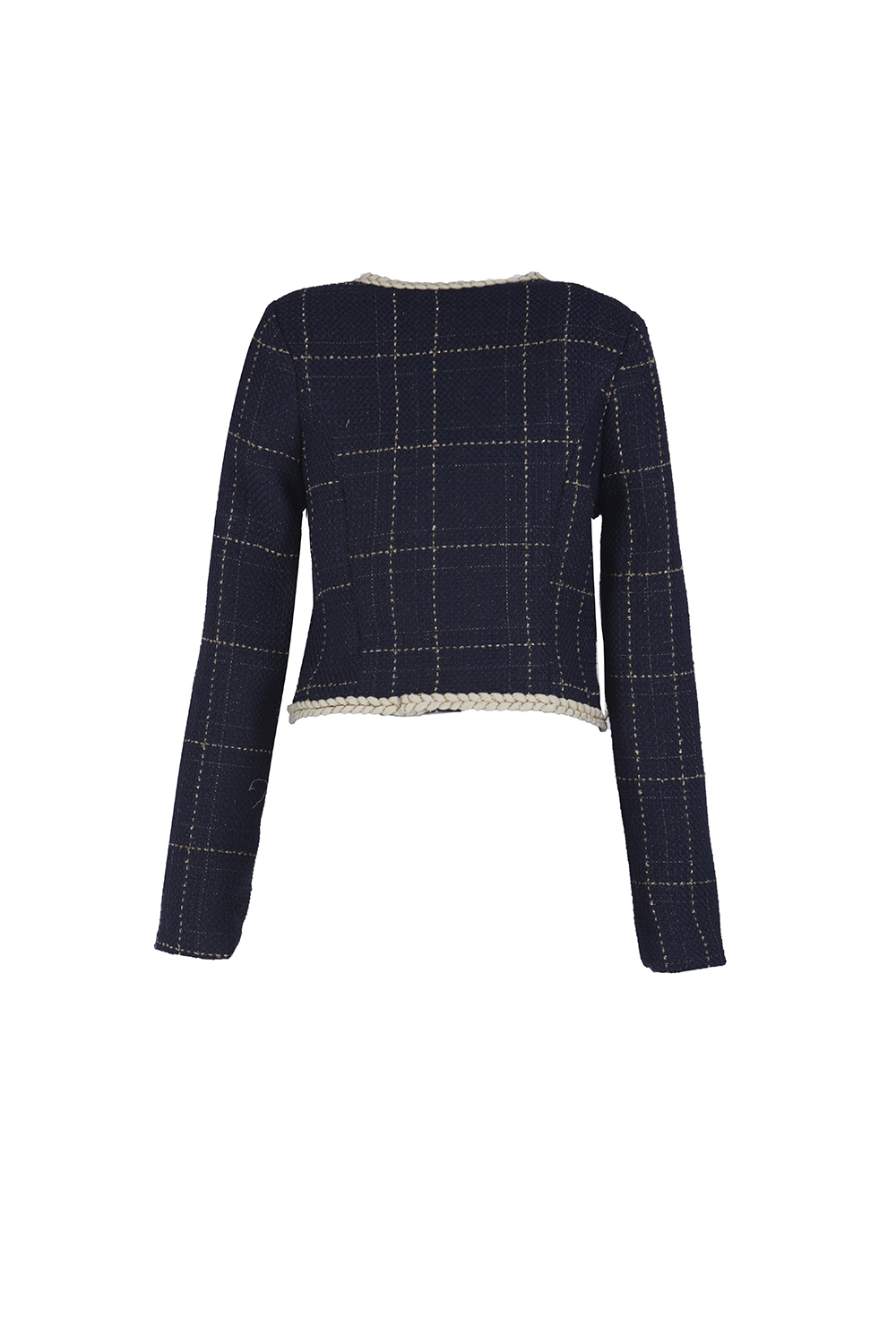 Áo khoác lửng đính nút tay dài 