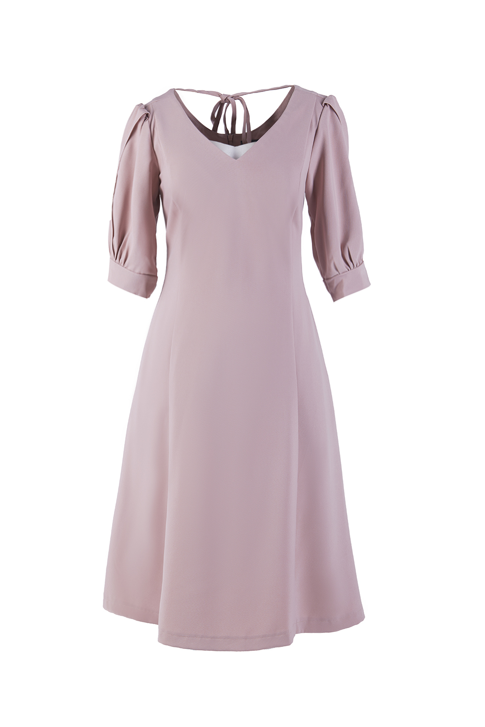 Đầm chữ A cổ tim tay cut-out 