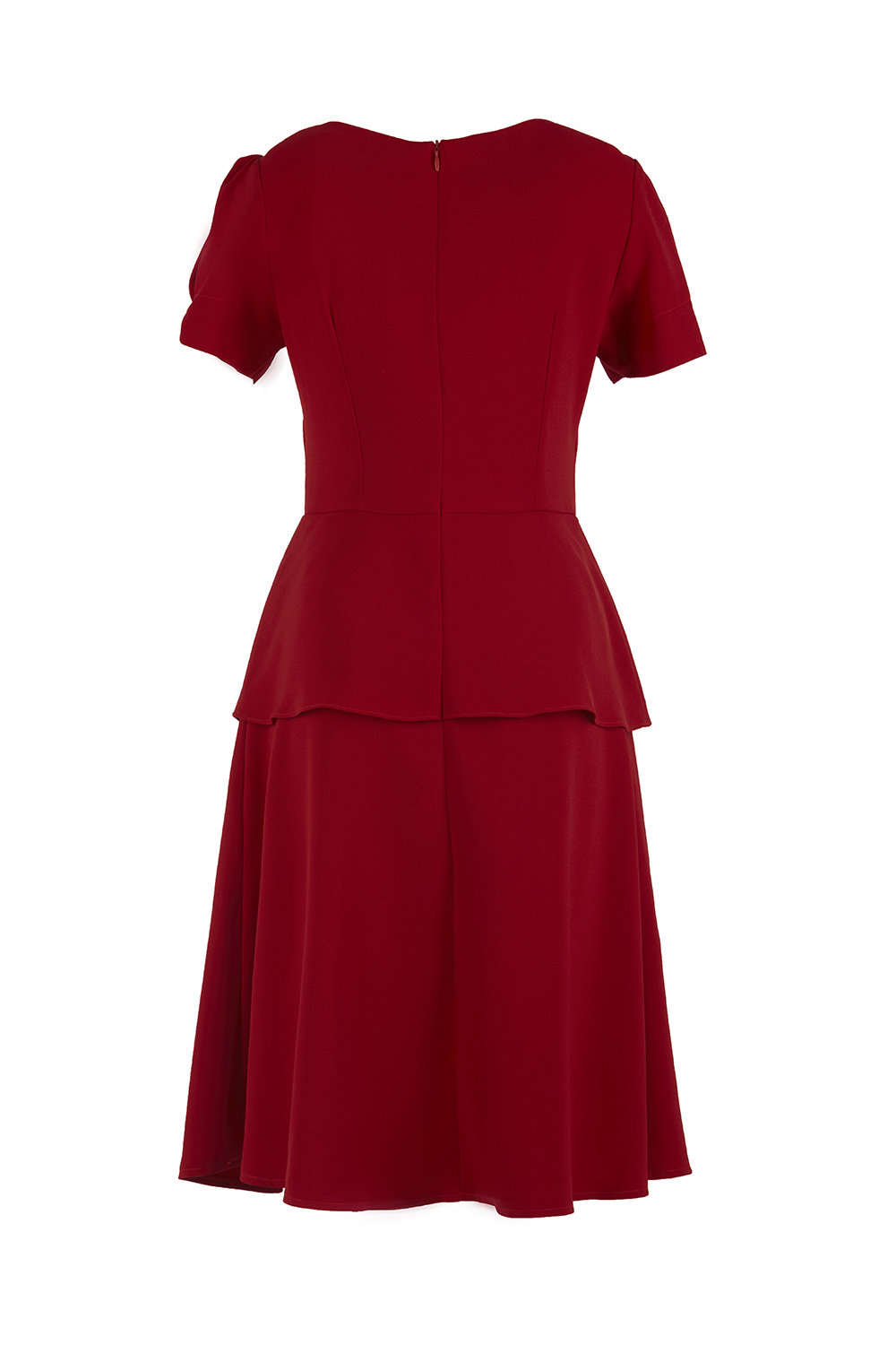 Đầm peplum dáng xòe phối nơ eo 