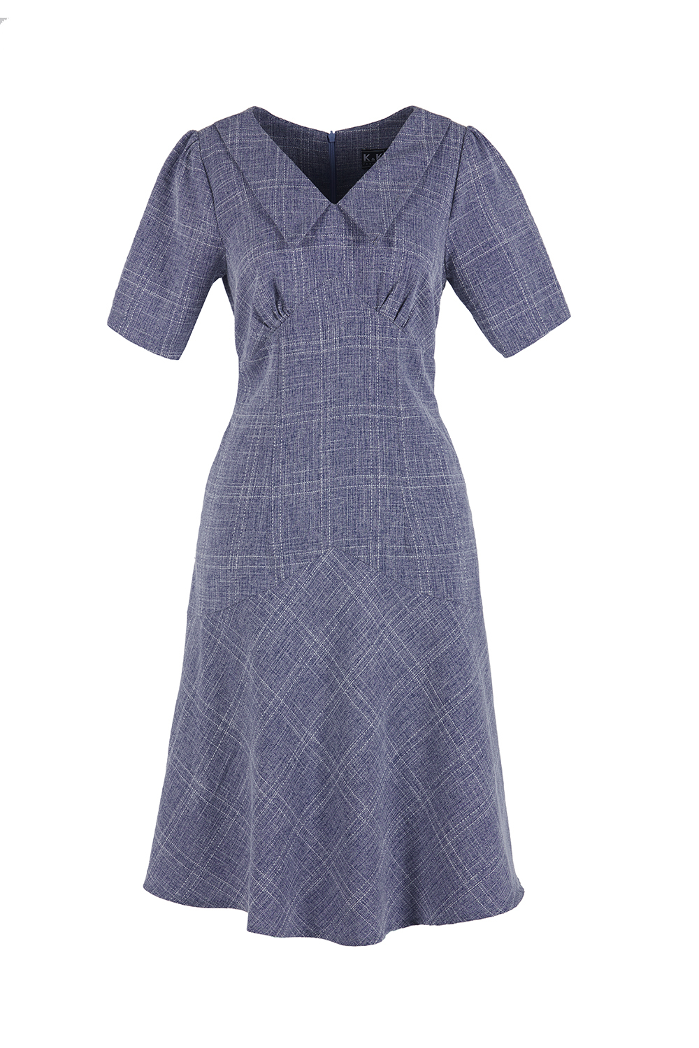 Đầm cổ sen cách điệu dáng xòe 