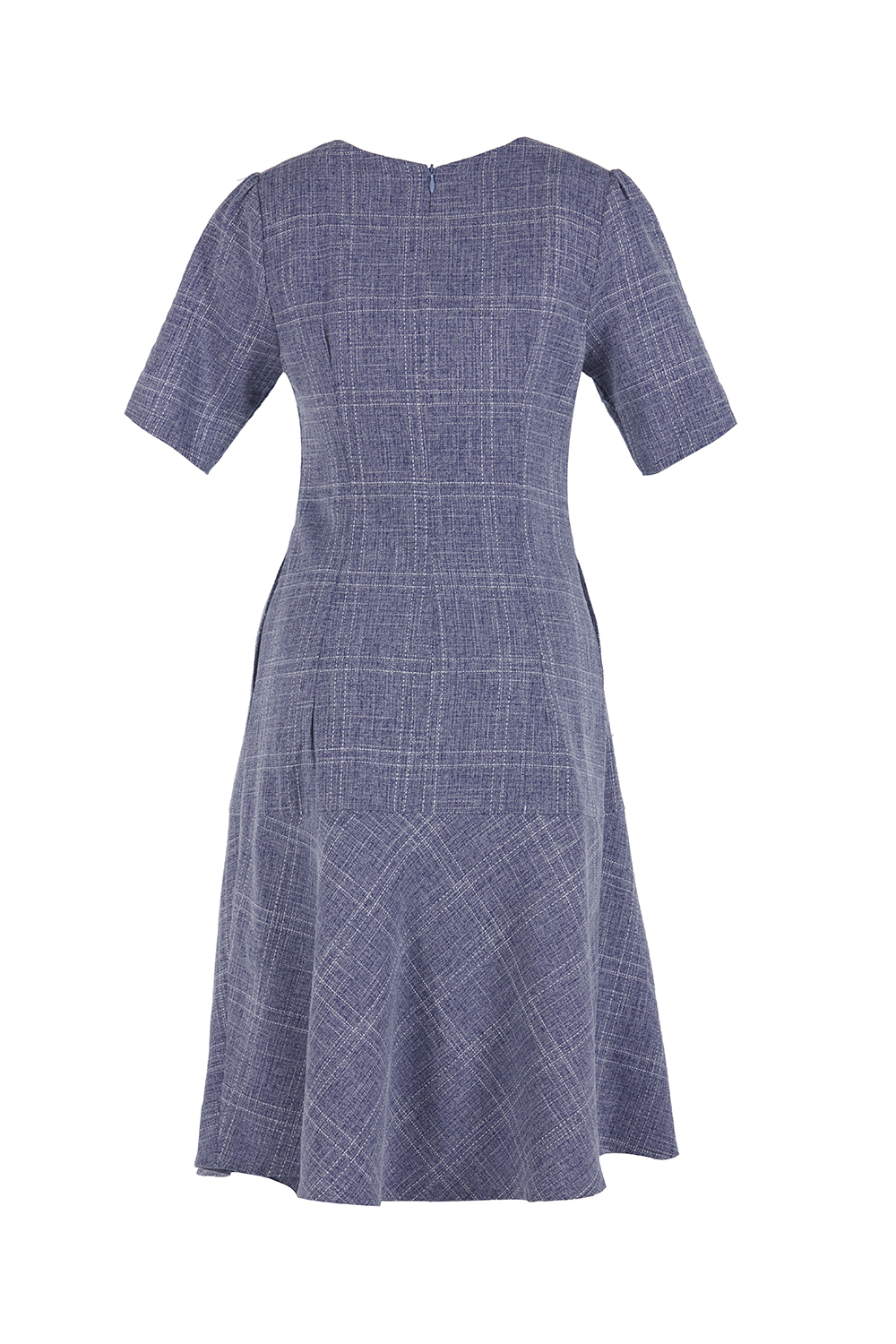 Đầm cổ sen cách điệu dáng xòe 