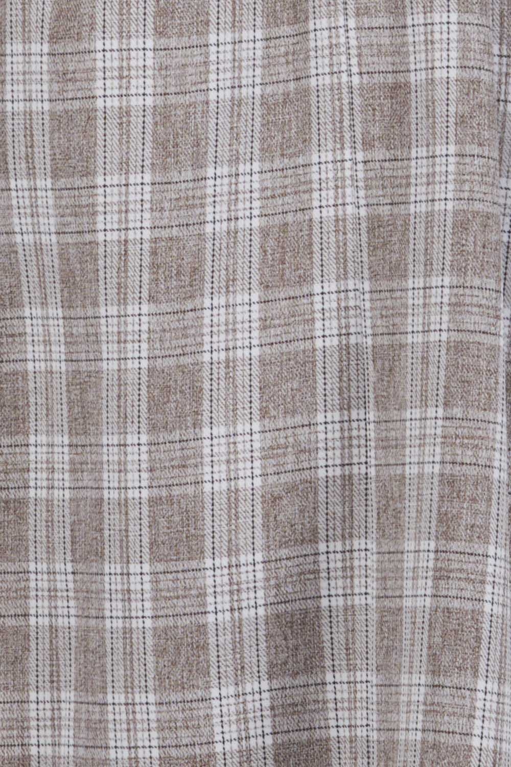 Đầm xòe caro phối thắt lưng 