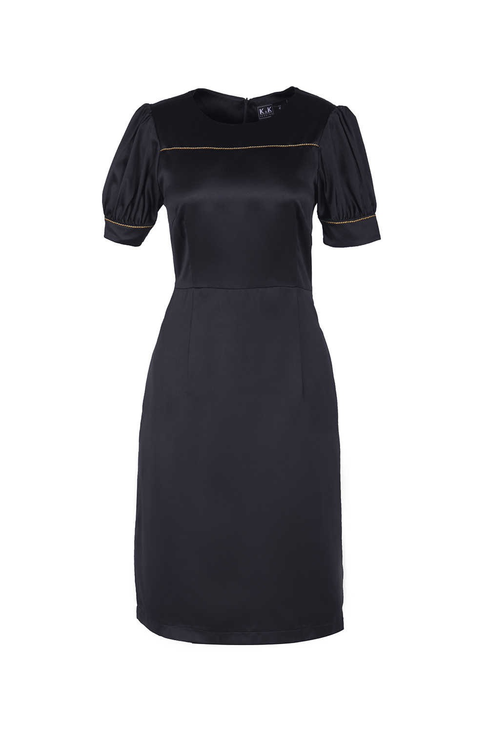 Đầm chữ a màu đen tay ngắn 