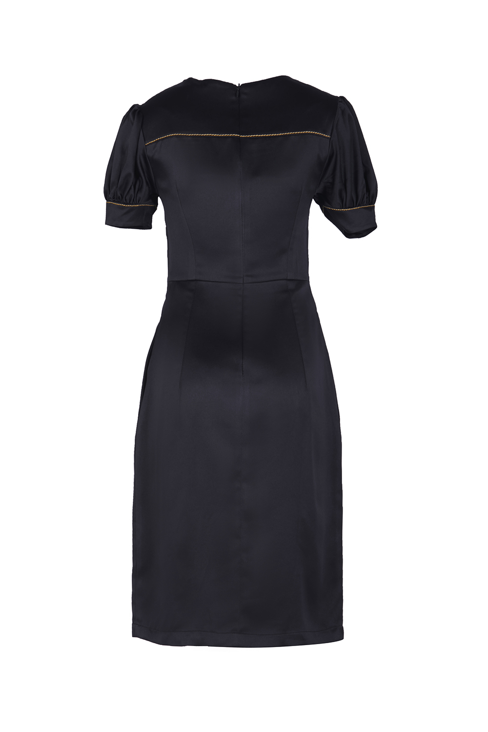 Đầm chữ a màu đen tay ngắn 