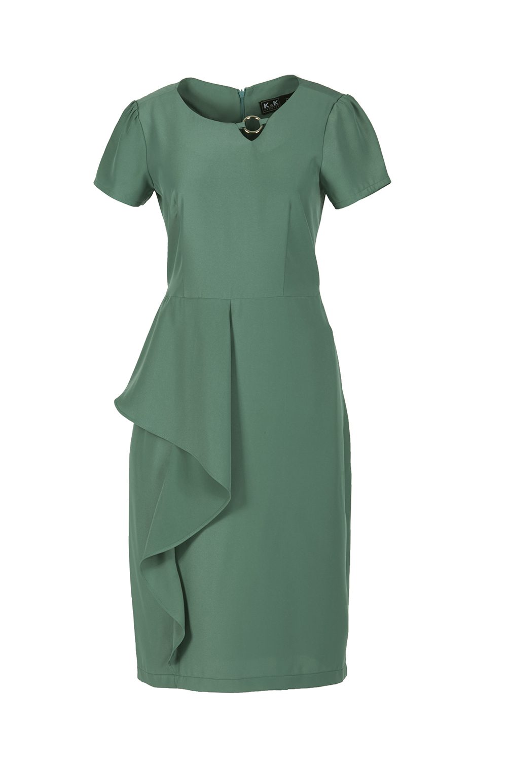 Đầm chữ A nhấn eo phối bèo 