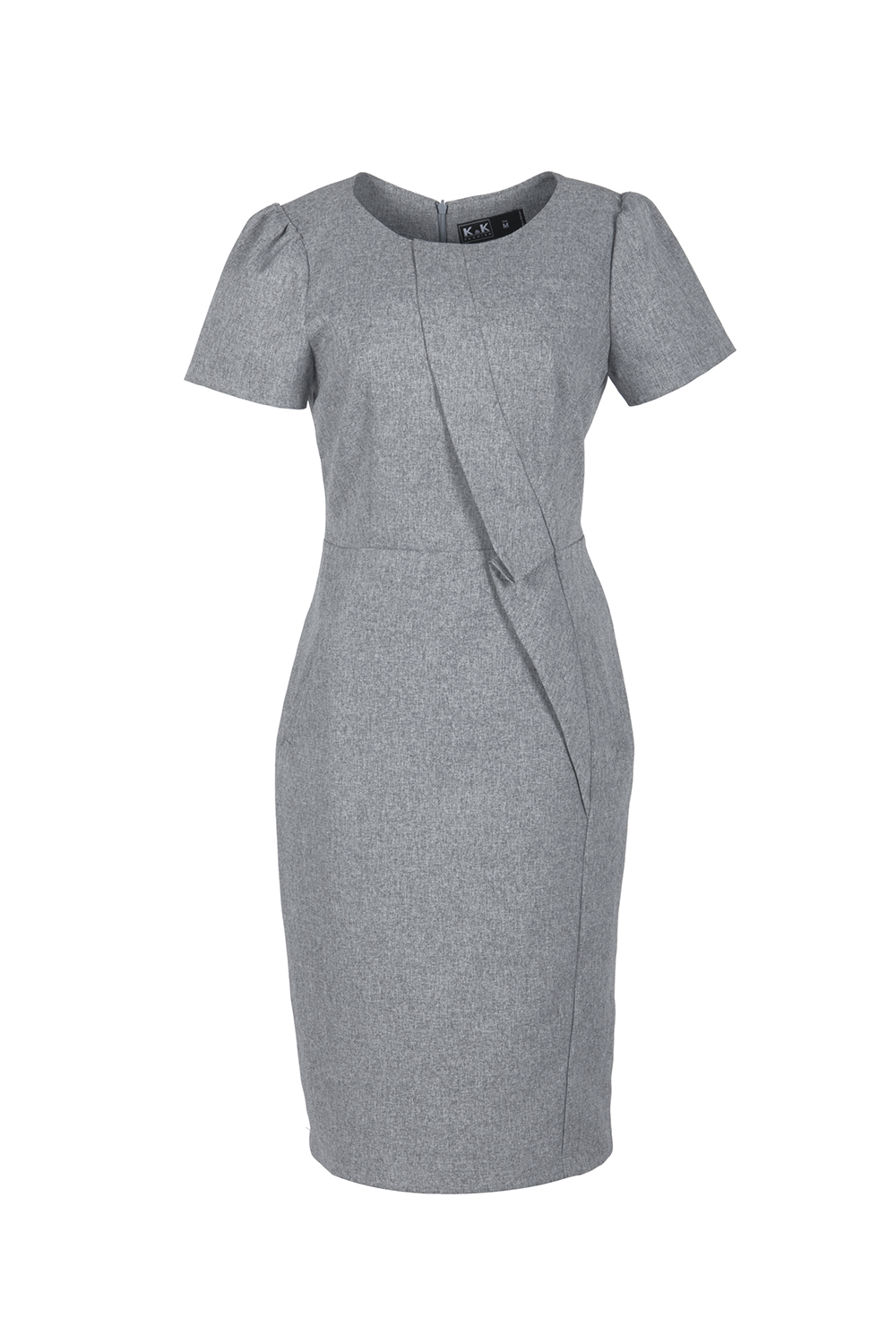 Đầm đơn sắc dáng ôm viền bèo 