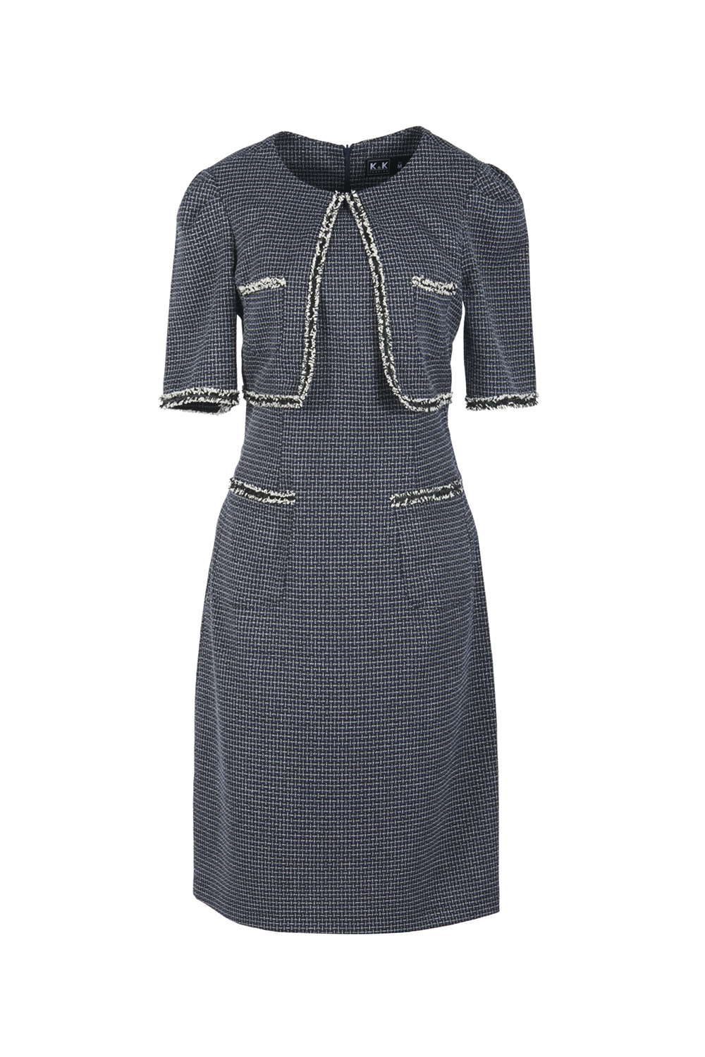 Đầm chữ A phối túi hai bên 