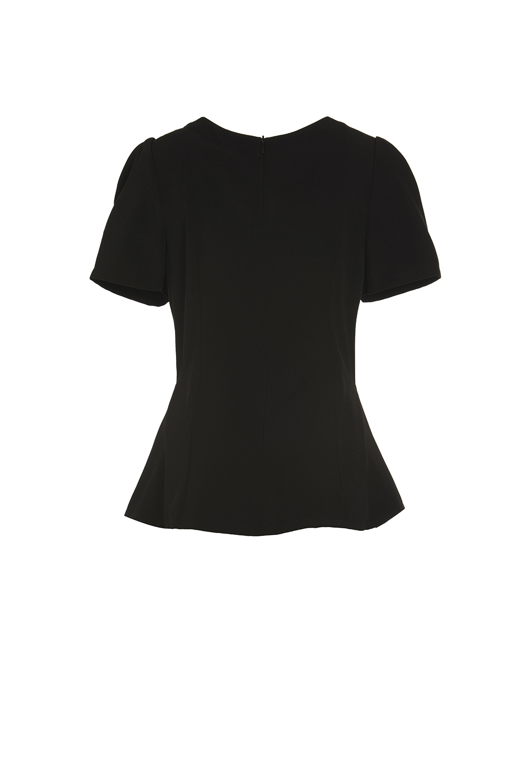 Áo sơ mi nữ cổ tròn trơn màu 