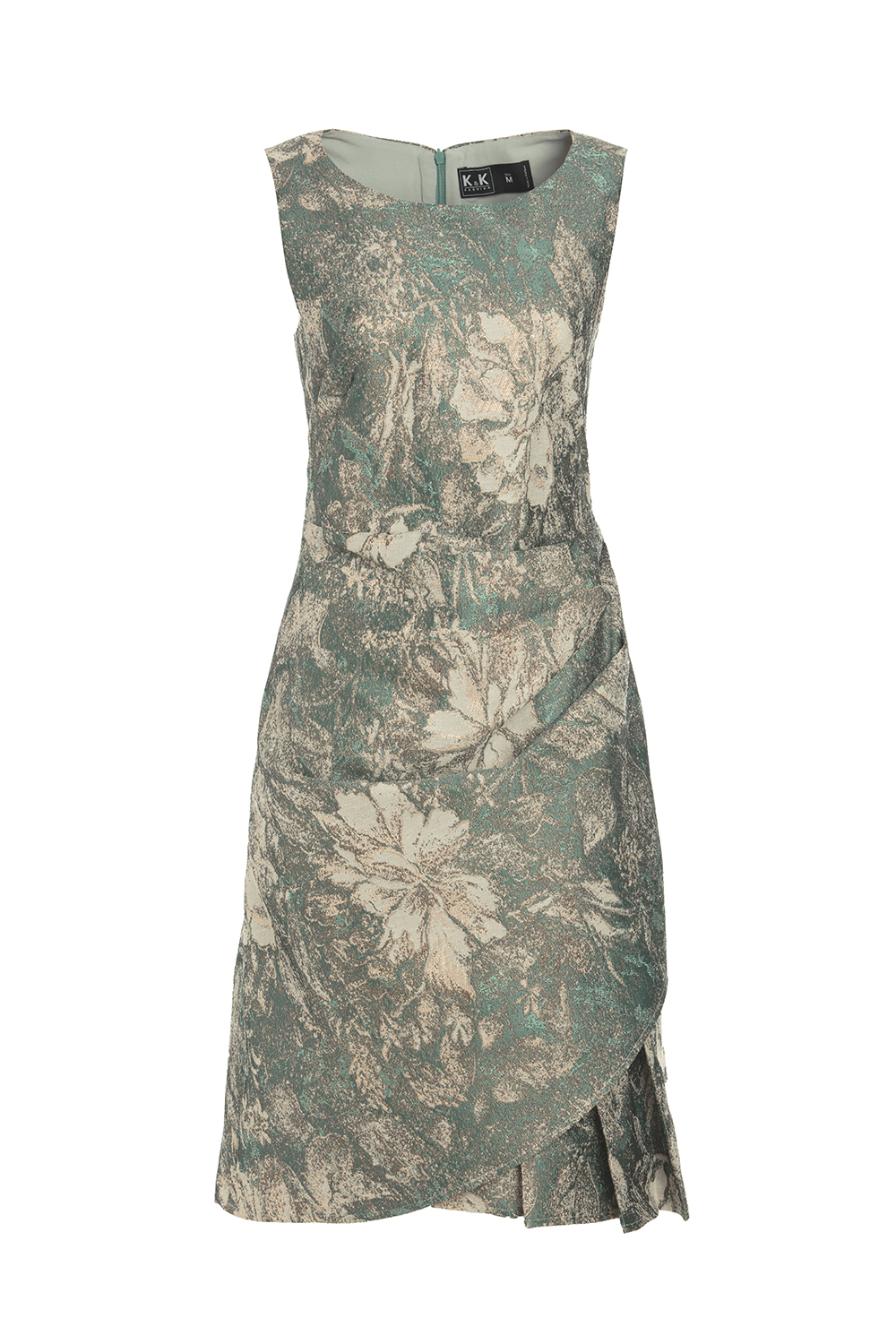 Đầm hoa dáng chữ A eo xếp ly 