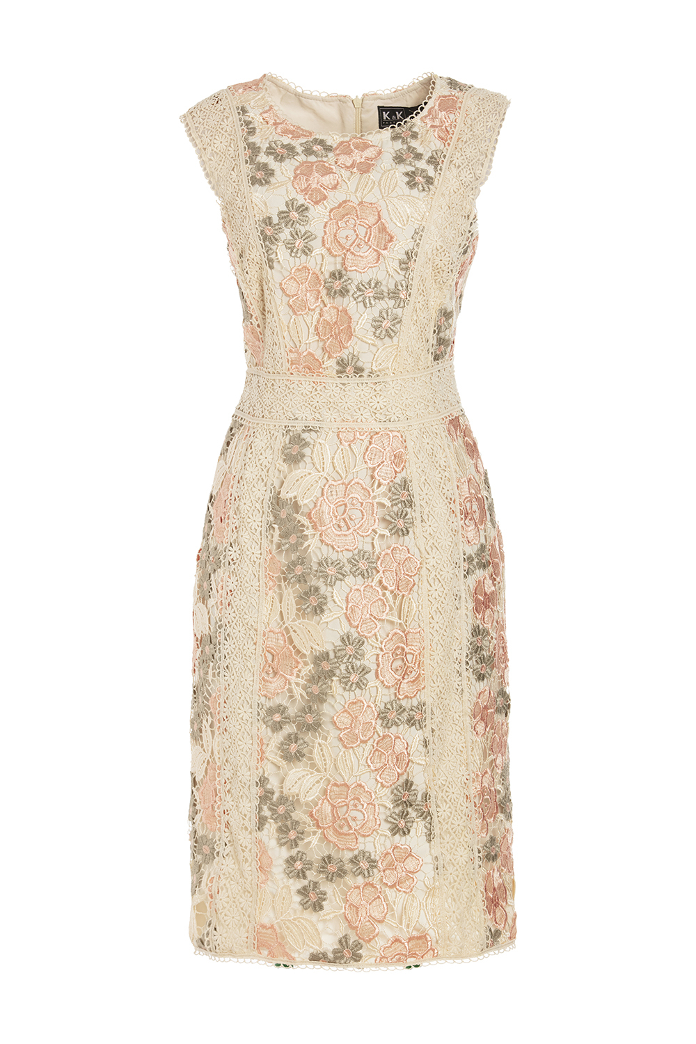 Đầm ren hoa chữ A sát nách 