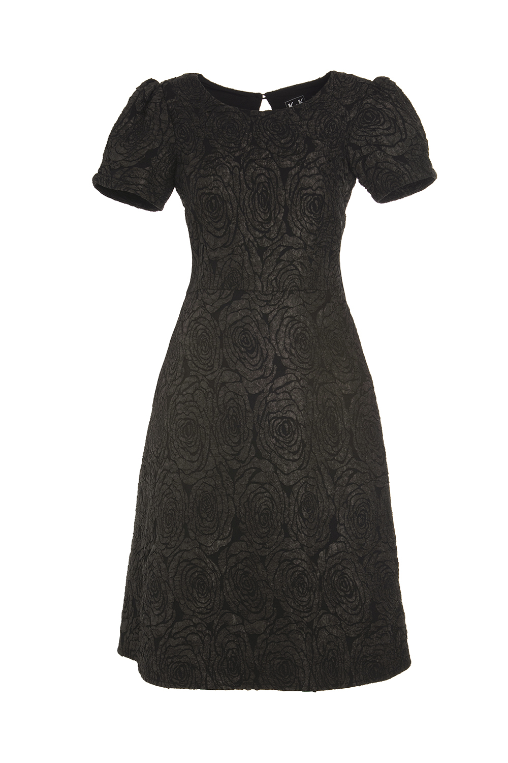 Đầm chữ A cut-out phối nơ sau lưng 