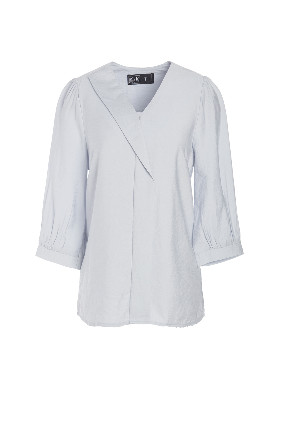 Áo sơ mi kiểu cổ V tay lửng 