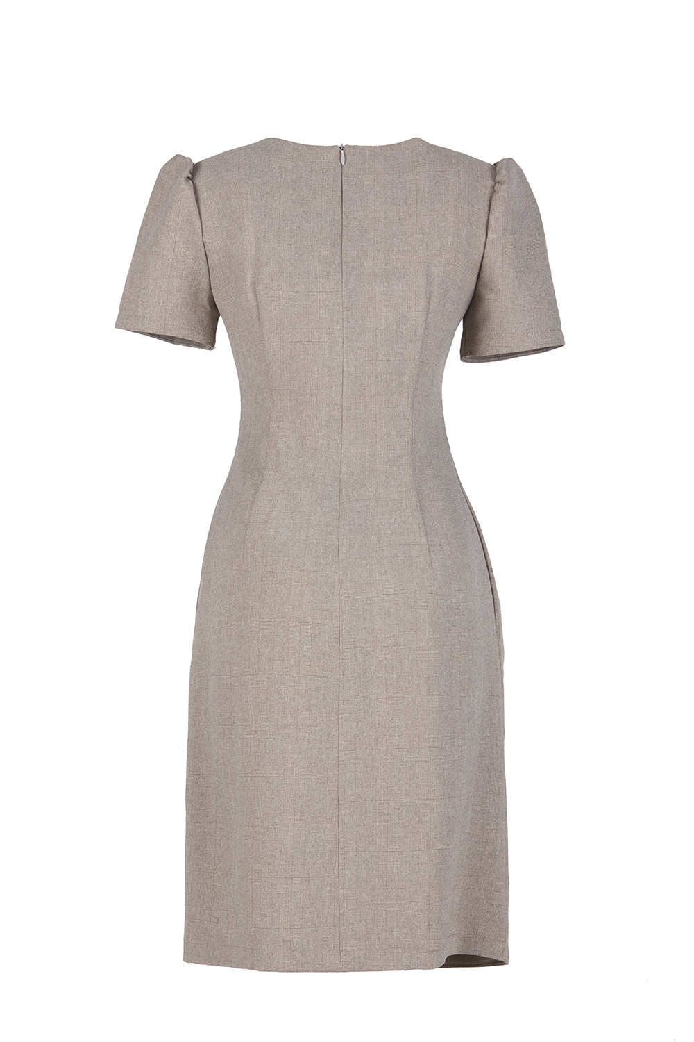 Đầm caro dáng chữ A nhấn eo 