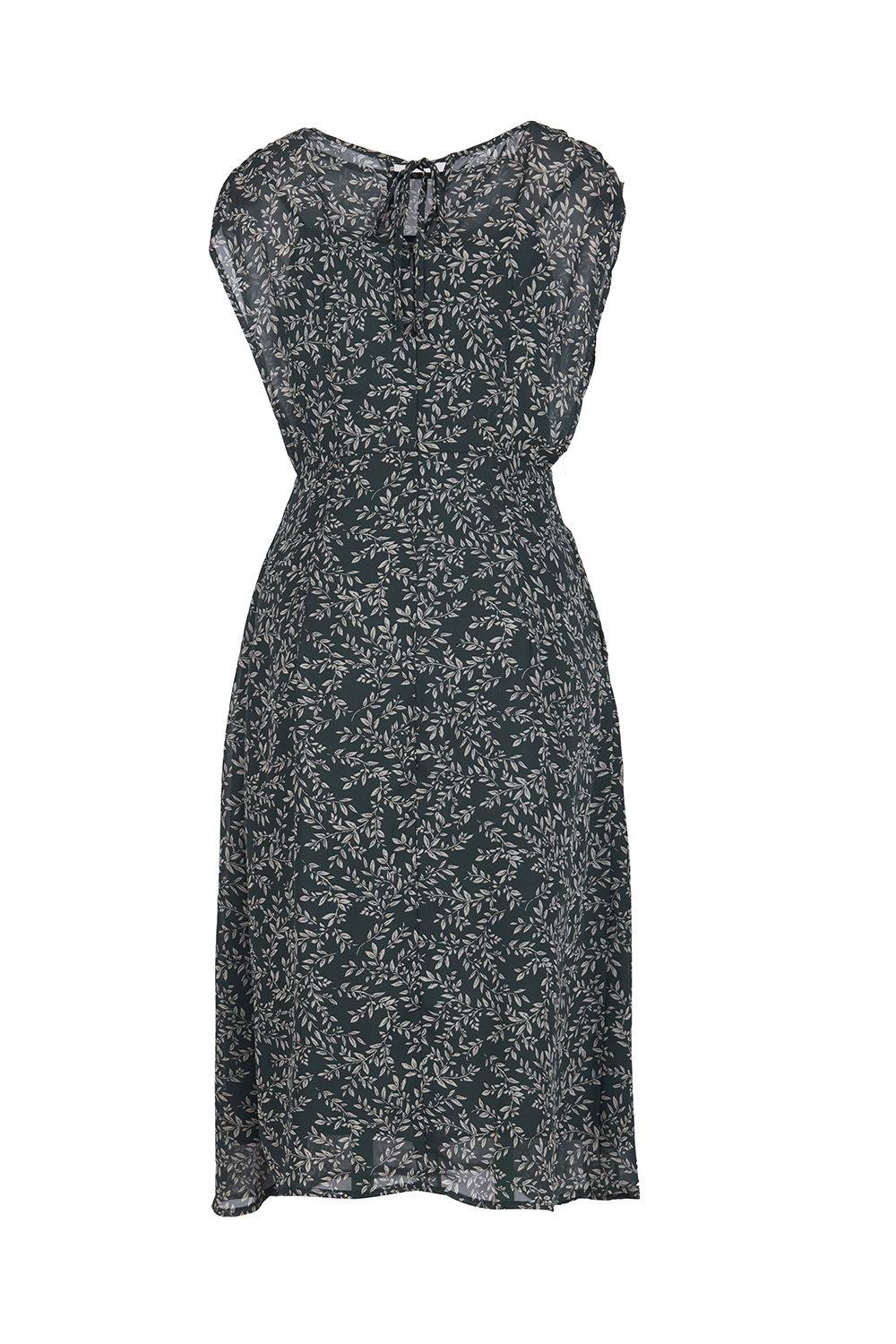 Đầm voan họa tiết dáng chữ A 