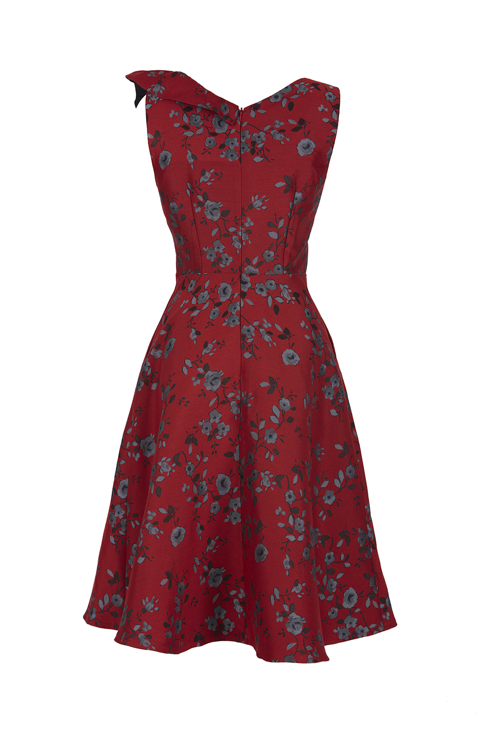 Đầm dự tiệc họa tiết hoa dáng xòe 