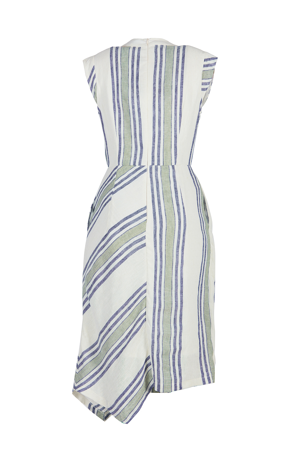 Đầm quấn wrap dress họa tiết kẻ sọc 