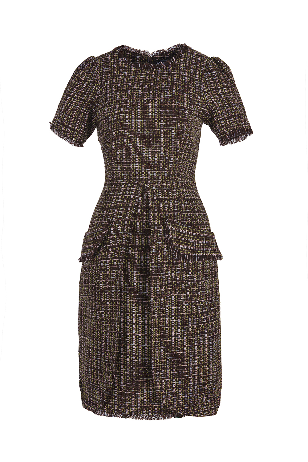 Đầm chữ A tùng xẻ phối túi 