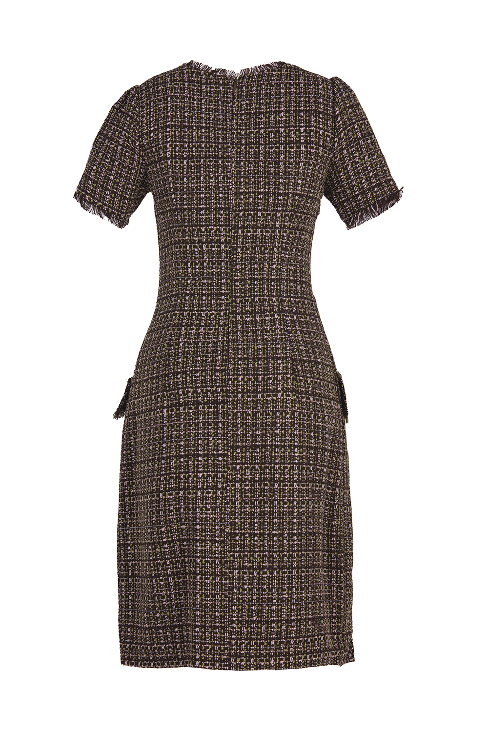 Đầm chữ A tùng xẻ phối túi 